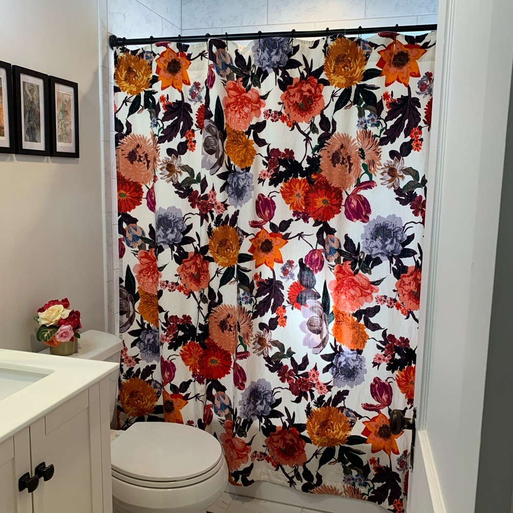Beautiful Floral Anthropologie Agneta Shower Curtain